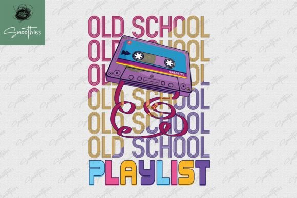 Download Old School Playlist Cassette Retro PNG - Premium Bundle