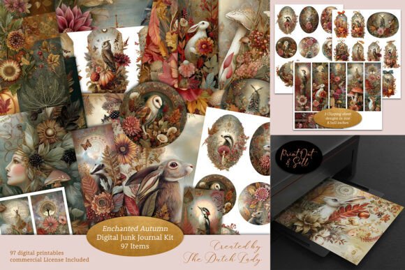 Download Enchanted Autumn Junk Journal Kit - Premium Resources