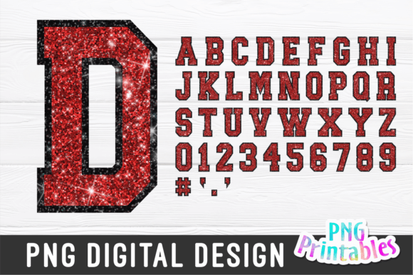 Download Glitter Sport Alphabet Red and Black - Red and black Collection