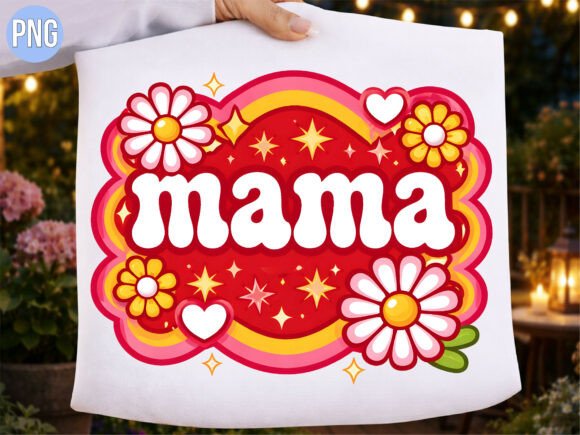 Download Retro Groovy Mama Flower Power PNG - Flower power png Collection