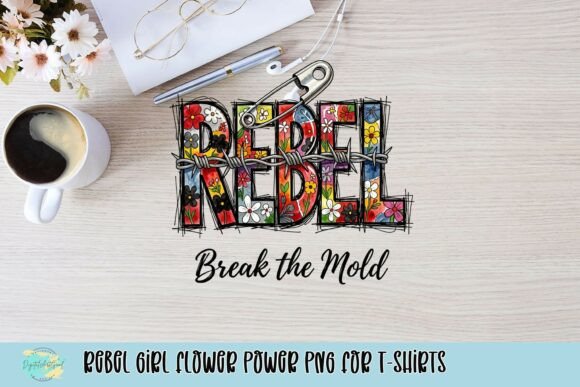 Download Rebel Girl Flower Power PNG for T-Shirts - Flower power png Collection
