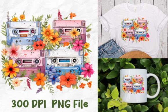 Download Old School Rainbow Cassette Wild Flower - Premium Resources
