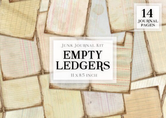 Download Blank Ledgers Junk Journal Kit - Junk journal kit Collection