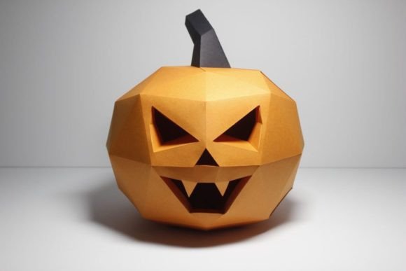 Download Vampire Halloween Pumpkin 3D Paper Sculpture - Pumpkin Collection