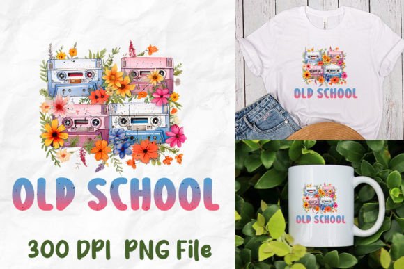 Download Old School Retro Cassette Wild Flower - Premium Resources